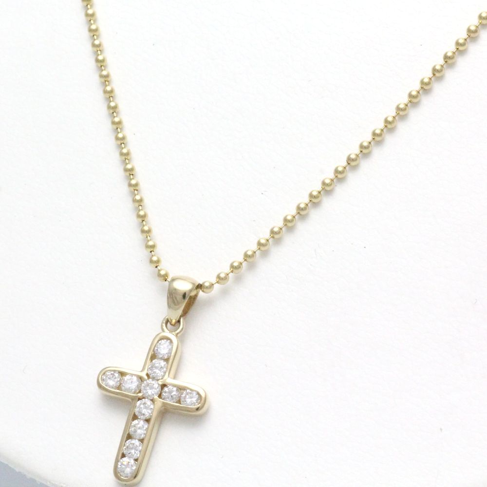ジュエリームロカワオンラインショップ / Star Jewelry YG Diamond Cross Necklace