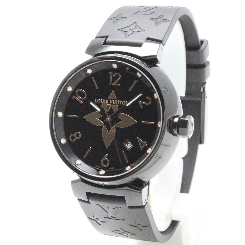 Louis Vuitton Watch Tambour All Black QA049