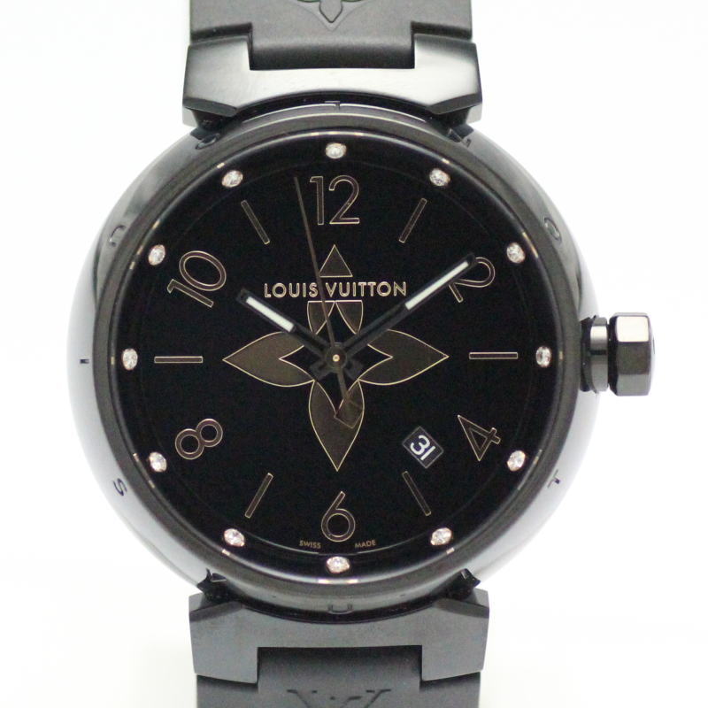 Louis Vuitton Watch Tambour All Black QA049